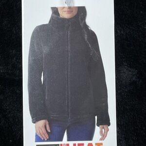 32 Degrees Heat Women's L Faux Fur Jacket Black d1360